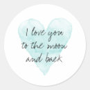 Search for love you to the moon and back stickers Heart