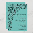 Search for teal blue quinceanera invitations Princess