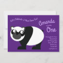 Search for panda 1st birthday invitations Modern