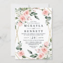Search for blush and mint wedding invitations Watercolor light white country