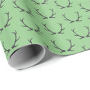 Search for antlers wrapping paper Green