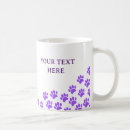 Search for purple paw prints mugs Puppy paws