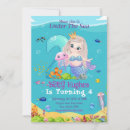 Search for under the sea 2nd birthday invitations Baby girl