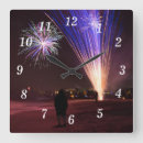 Search for new year clocks Fireworks