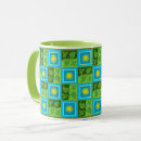 Search for blue and lime green mugs Yellow