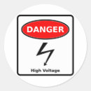 Search for high voltage stickers Warning