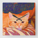 Search for orange tabby cat clocks Cats