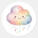 Search for rainbow clouds stickers Watercolor