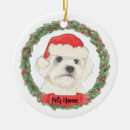 Search for bichon christmas tree decorations Red