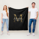 Search for letter blankets Black