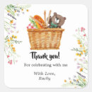 Search for birthday thank you favor stickers Teddy bear