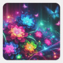 Search for neon butterfly stickers Black