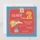 Search for circus 2nd birthday invitations Clown