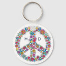 Search for flowers peace sign key rings Cute