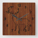 Search for carved wood clocks Deer
