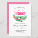 Search for watercolor flamingo birthday invitations Summer birthday party