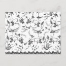 Search for black and white patterns postcards Flowers