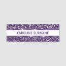 Search for the violet name tags Glitter