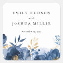 Search for gold and blue wedding stickers Floral