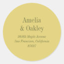 Search for return address round wedding stickers Simple