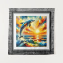 Search for dolphin sunset art Waves