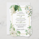 Search for green watercolor wedding invitations Green and white