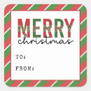 Search for red green stripes stickers Merry christmas