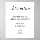 Search for open bar reception party drink menus Elegant