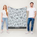 Search for black and white pattern blankets Flowers