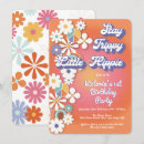Search for peace love birthday invitations 70's