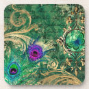 Search for peacock feather coasters Feathers