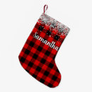Search for black christmas stockings Buffalo check