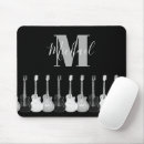 Search for guitarist mousepads Black and white