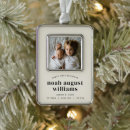 Search for silver baby first christmas tree decorations Typography