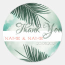 Search for thank you beach wedding stickers Leaves