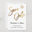 Search for black gold save the dates Calligraphy