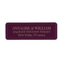 Search for plum wedding return address labels Classy