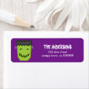 Search for frankenstein monster return address labels Halloween