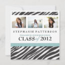 Search for zebra graduation invitations Black