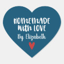 Search for blue hearts stickers Homemade with love