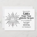 Search for black white 1st birthday invitations Minimal