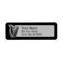 Search for harp return address labels Celtic