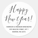Search for happy new year stickers Typography