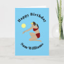 Search for volleyball birthday cards Beach