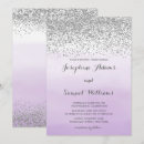 Search for silver glitter wedding invitations Watercolor