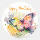 Search for happy birthday butterfly stickers Watercolor