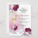 Search for champagne glass birthday invitations Floral