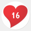 Search for number sixteen stickers Modern