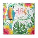 Search for hand painted bird tiles Tropical