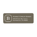Search for monogram save the date return address labels Thank you